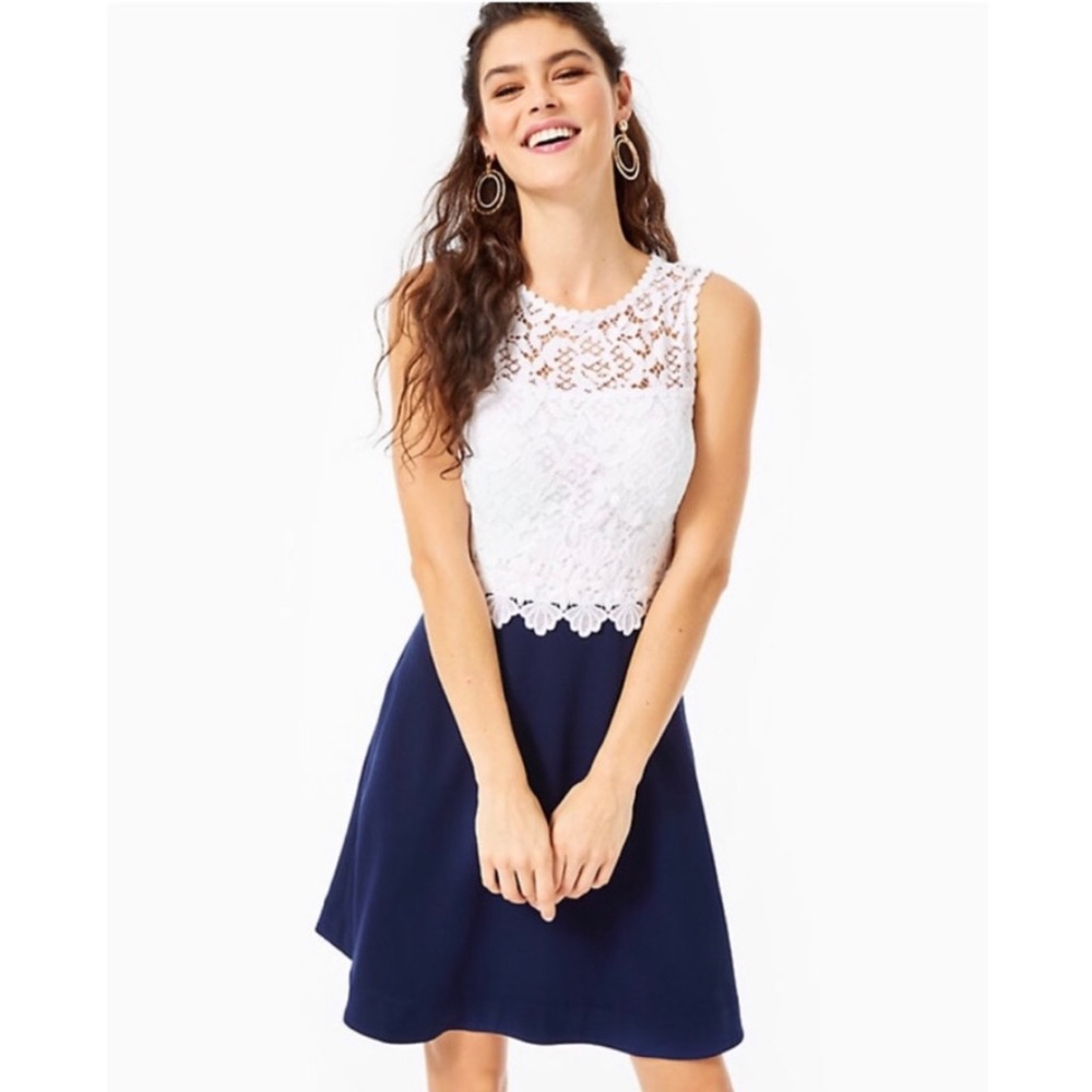 Lilly Pulitzer Carolyn Dress Size 6 True Navy
